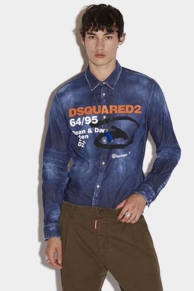dsquared2_iconic_64_95_arrow_relax_dan_shirt.jpg Dsquared2 Iconic 64/95 Arrow Relax Dan Shirt - Image 1