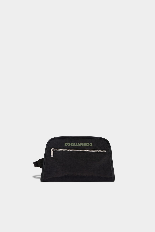 dsquared2_iconic_70s_beauty_case_black_military.jpg Dsquared2 Iconic 70's Beauty Case BLACK/MILITARY - Image 1