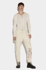 Dsquared2 Iconic Aviator Trousers D2 IVORY