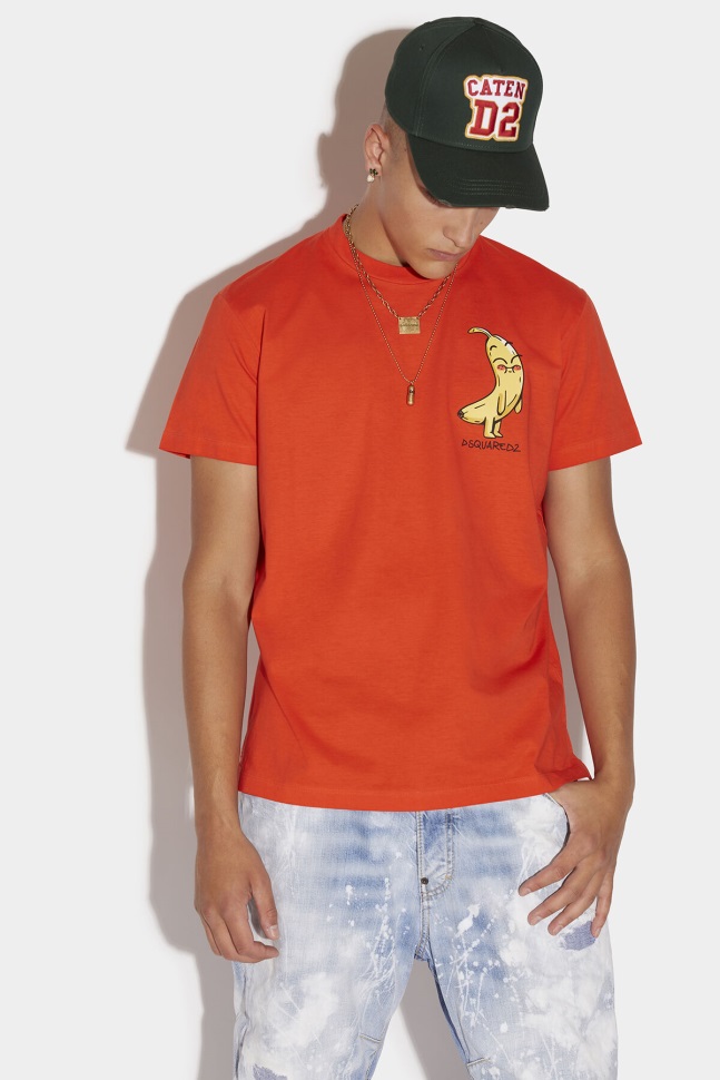 dsquared2_iconic_banana_cigar_t_shirt.jpg Dsquared2 Iconic Banana Cigar T-Shirt - Image 1