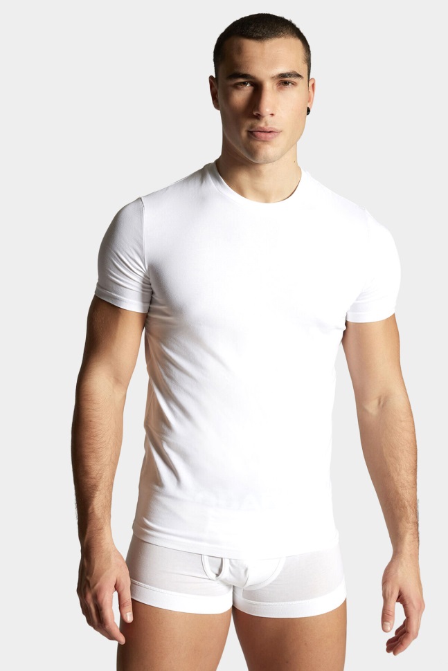 dsquared2_iconic_basic_t_shirt_twin_pack_black_white.jpg Dsquared2 Iconic Basic T-Shirt Twin Pack BLACK/WHITE - Image 1