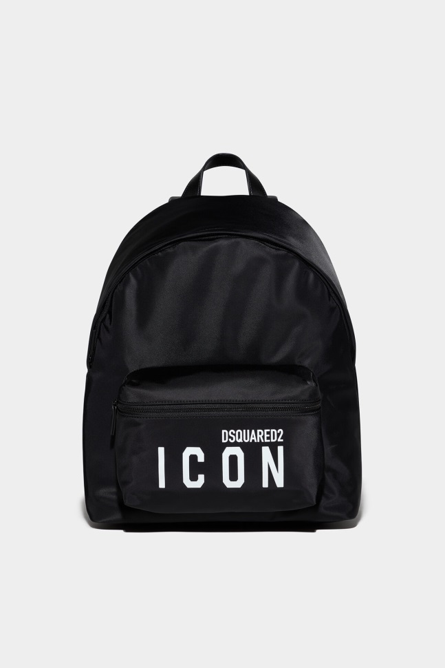 dsquared2_iconic_be_icon_backpack_black.jpg Dsquared2 Iconic Be Icon Backpack BLACK - Image 1