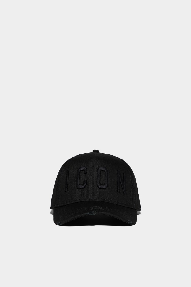 dsquared2_iconic_be_icon_baseball_cap_black_black.jpg Dsquared2 Iconic Be Icon Baseball Cap BLACK/BLACK - Image 1