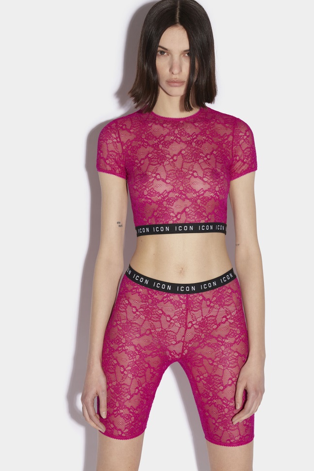 dsquared2_iconic_be_icon_bike_short_black_cyclamen.jpg Dsquared2 Iconic Be Icon Bike Short BLACK/CYCLAMEN - Image 1
