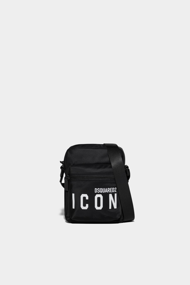 dsquared2_iconic_be_icon_crossbody_black_d2.jpg Dsquared2 Iconic Be Icon Crossbody BLACK D2 - Image 1