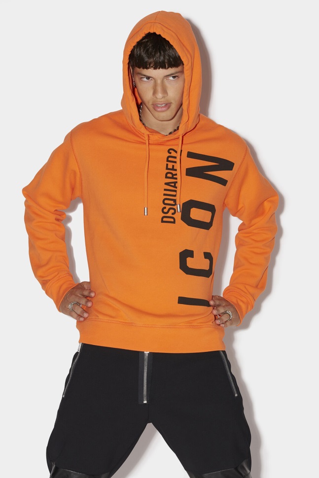 dsquared2_iconic_be_icon_hoodie_d2_fantasy.jpg Dsquared2 Iconic Be Icon Hoodie D2 FANTASY - Image 1