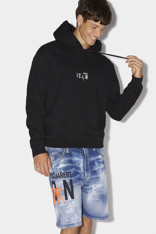 dsquared2_iconic_be_icon_hoodie_d2_red.jpg Dsquared2 Iconic Be Icon Hoodie D2 RED - Image 1