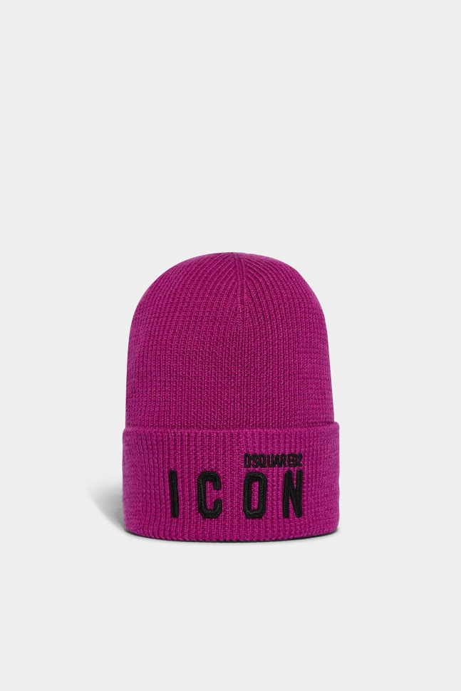 dsquared2_iconic_be_icon_knit_beanie.jpg Dsquared2 Iconic Be Icon Knit Beanie - Image 1
