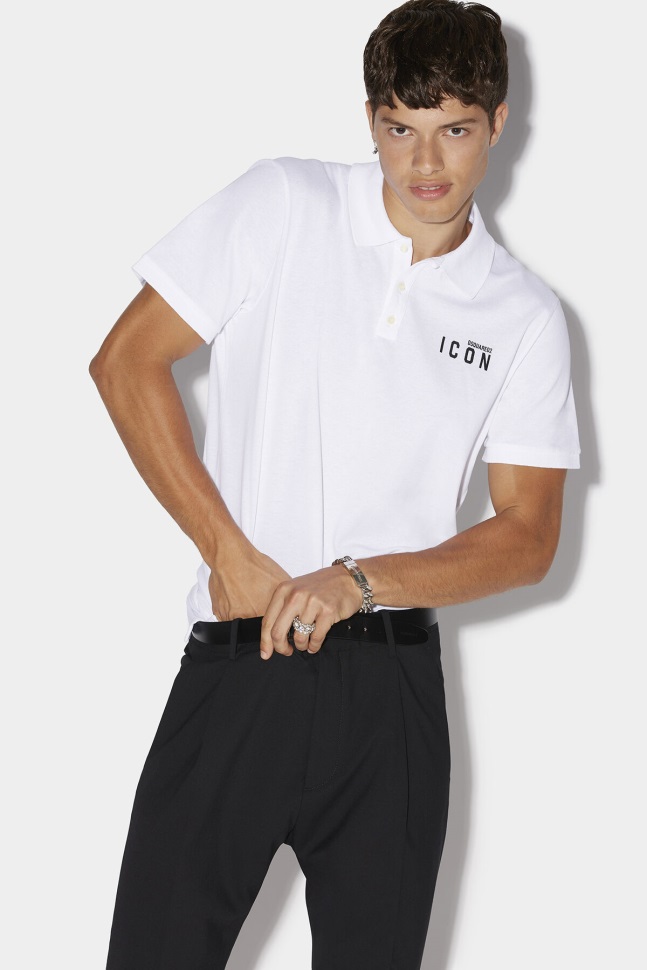 dsquared2_iconic_be_icon_logo_polo.jpg Dsquared2 Iconic Be Icon Logo Polo - Image 1