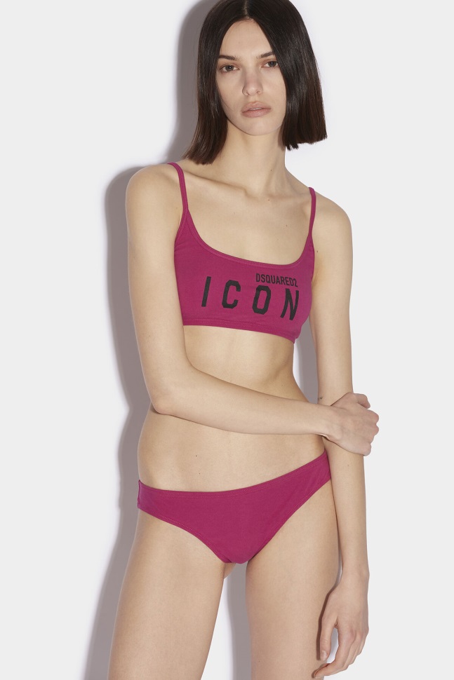 dsquared2_iconic_be_icon_sport_bra_d2_black.jpg Dsquared2 Iconic Be Icon Sport Bra D2 BLACK - Image 1