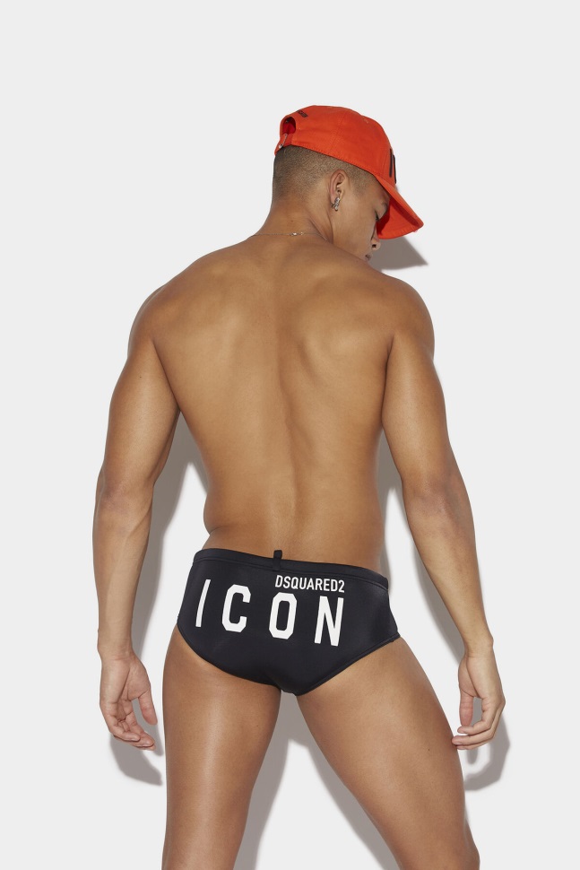 dsquared2_iconic_be_icon_swim_brief_black.jpg Dsquared2 Iconic Be Icon Swim Brief BLACK - Image 1