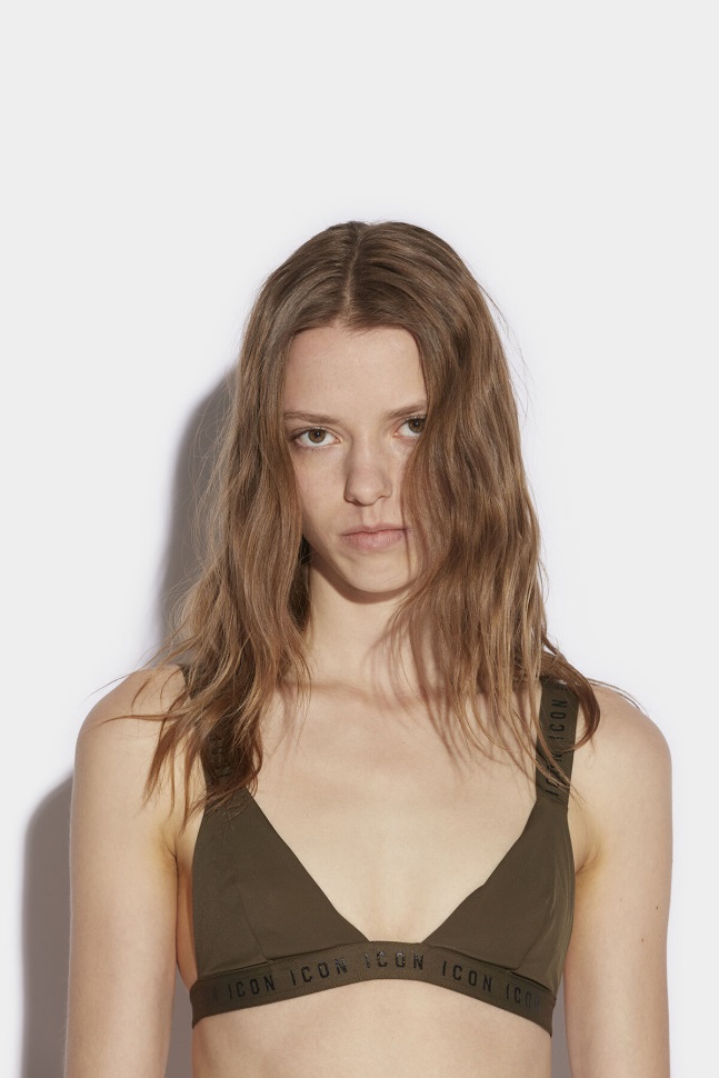 dsquared2_iconic_be_icon_triangle_bikini_top.jpg Dsquared2 Iconic Be Icon Triangle Bikini Top - Image 1