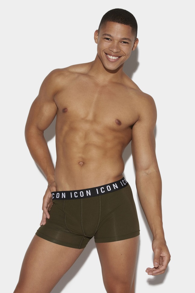 dsquared2_iconic_be_icon_trunk_black_white.jpg Dsquared2 Iconic Be Icon Trunk BLACK/WHITE - Image 1