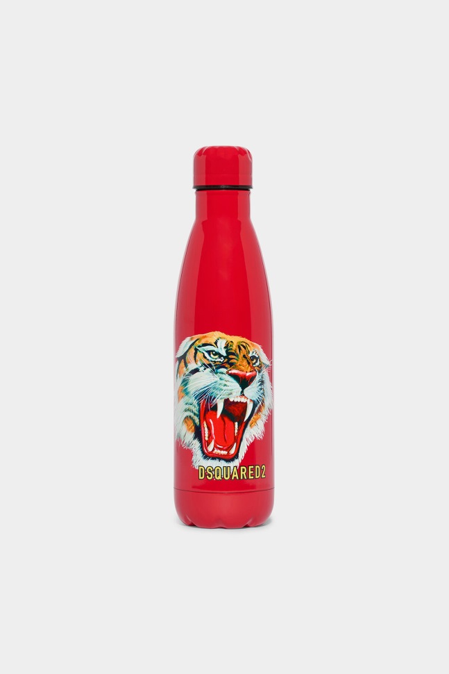 dsquared2_iconic_be_icon_water_bottle_red.jpg Dsquared2 Iconic Be Icon Water Bottle RED - Image 1