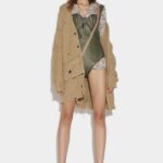 Dsquared2 Iconic BEIGE Distressed Cardigan D2
