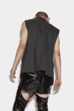 Dsquared2 Iconic Berlin Long Vest ANTRACITE/BROWN - Image 3