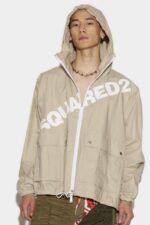 Dsquared2 Iconic Big Logo Windbreaker LILAC/STONE