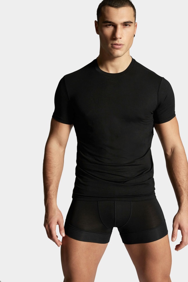 dsquared2_iconic_black_basic_t_shirt_twin_pack.jpg Dsquared2 Iconic BLACK Basic T-Shirt Twin Pack - Image 1