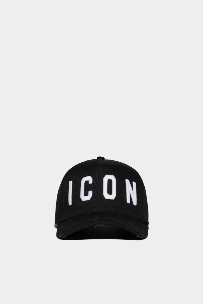 dsquared2_iconic_black_be_icon_baseball_cap.jpg Dsquared2 Iconic BLACK Be Icon Baseball Cap - Image 1