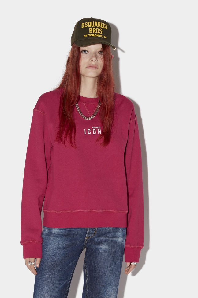 dsquared2_iconic_black_be_icon_sweatshirt.jpg Dsquared2 Iconic BLACK Be Icon Sweatshirt - Image 1