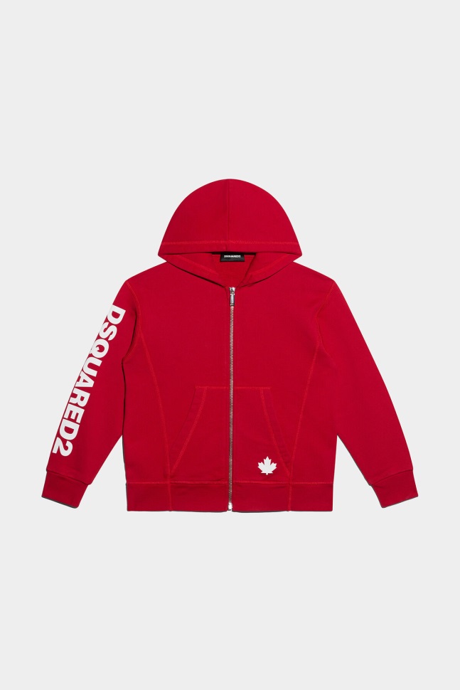 dsquared2_iconic_black_d2kids_zipped_hoodie.jpg Dsquared2 Iconic BLACK D2Kids Zipped Hoodie - Image 1