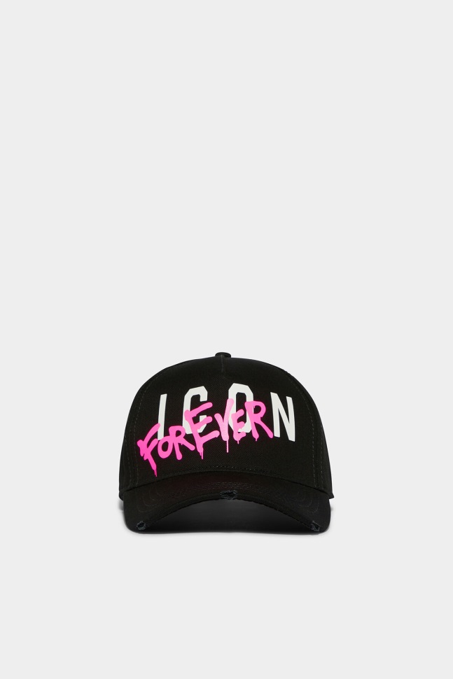 dsquared2_iconic_black_icon_forever_baseball_cap.jpg Dsquared2 Iconic BLACK Icon Forever Baseball Cap - Image 1