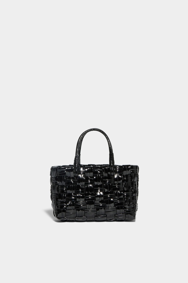 dsquared2_iconic_black_mama_weave_bag.jpg Dsquared2 Iconic BLACK Mama Weave Bag - Image 1