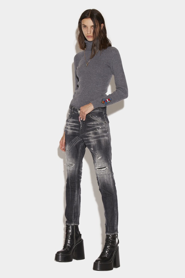 dsquared2_iconic_black_squat_wash_skinny_dan_jeans_d2_black.jpg Dsquared2 Iconic Black Squat Wash Skinny Dan Jeans D2 BLACK - Image 1