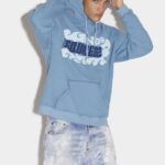Dsquared2 Iconic BLACK Wave Logo Herca Hoodie