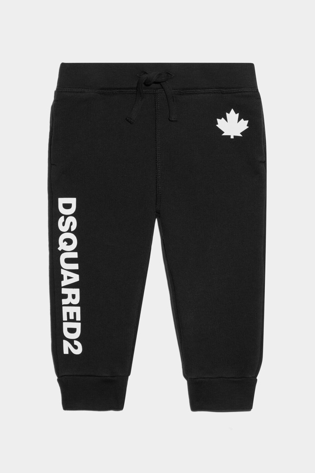 dsquared2_iconic_black_white_ds2_kids_sweatpants.jpg Dsquared2 Iconic BLACK/WHITE DS2 Kids Sweatpants - Image 1
