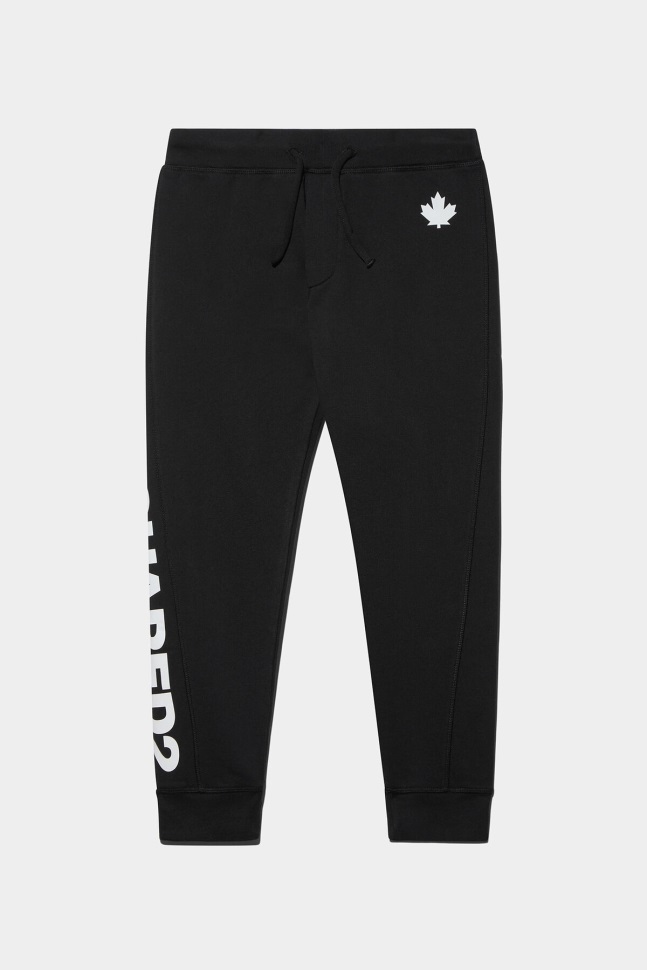 dsquared2_iconic_black_white_ds2_kids_sweatpants.jpg Dsquared2 Iconic BLACK-WHITE-DS2 Kids Sweatpants - Image 1