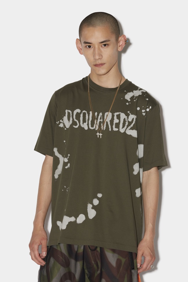 dsquared2_iconic_bleached_logo_t_shirt.jpg Dsquared2 Iconic Bleached Logo T-Shirt - Image 1