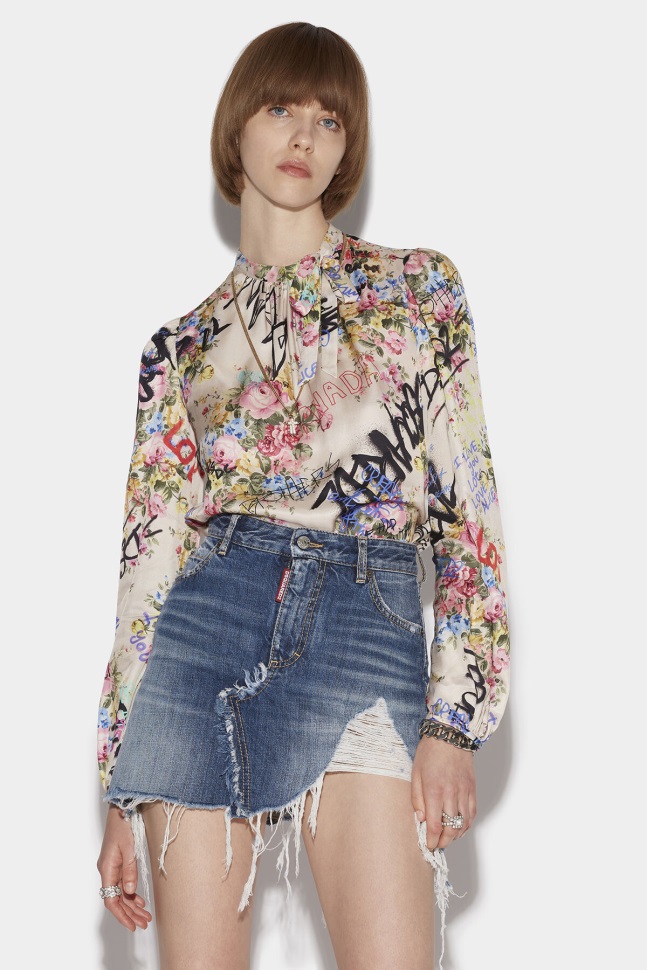 dsquared2_iconic_bow_blouse.jpg Dsquared2 Iconic Bow Blouse - Image 1