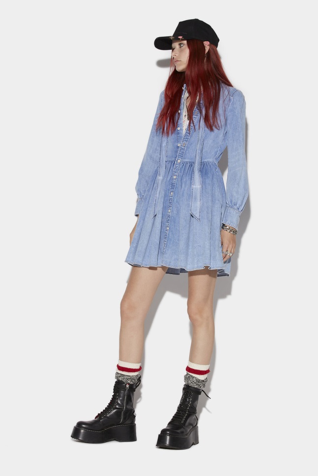 dsquared2_iconic_bow_neck_minidress.jpg Dsquared2 Iconic Bow Neck Minidress - Image 1