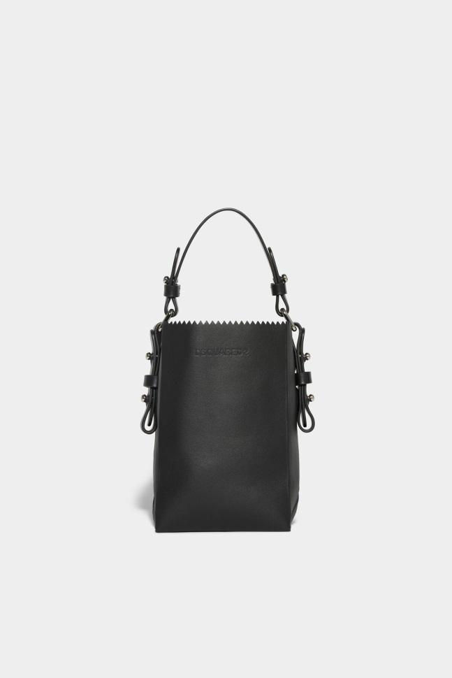 dsquared2_iconic_bread_bag_black_beige.jpg Dsquared2 Iconic Bread Bag BLACK/BEIGE - Image 1