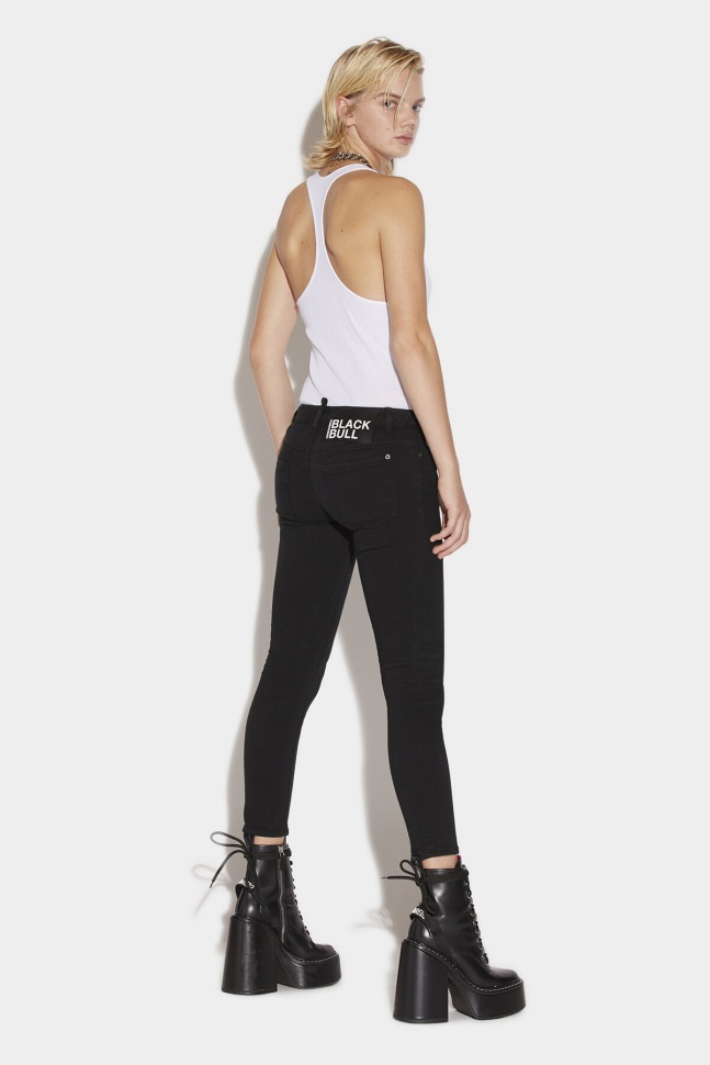 dsquared2_iconic_bull_rtd_super_stretch_jennifer_cropped_jeans.jpg Dsquared2 Iconic Bull Rtd Super Stretch Jennifer Cropped Jeans - Image 1
