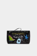 Dsquared2 Iconic Canadian Heritage Tag Bag BLACK D2 BLACK