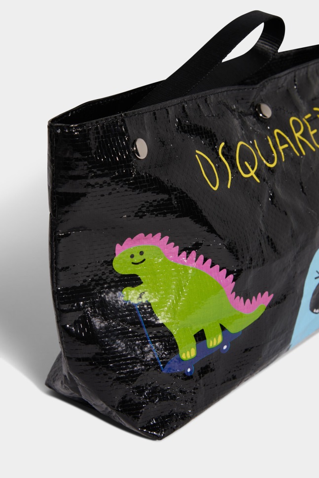 Dsquared2 Iconic Canadian Heritage Tag Bag BLACK D2 BLACK - Image 4