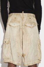 Dsquared2 Iconic Cargo Shorts BEIGE/NAVY BLUE - Image 4