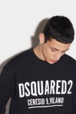 Dsquared2 Iconic Ceresio 9 Cool Sweater WHITE/MILITARY GREEN - Image 3