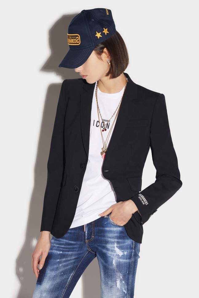 dsquared2_iconic_ceresio_9_one_button_blazer.jpg Dsquared2 Iconic Ceresio 9 One Button Blazer - Image 1