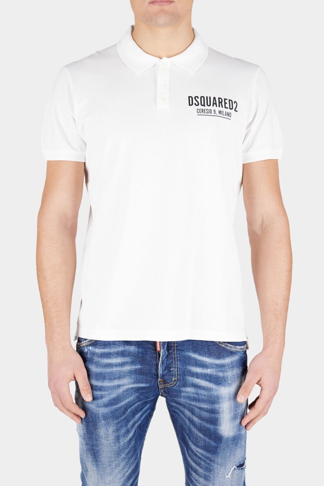 dsquared2_iconic_ceresio_9_tennis_polo_white.jpg Dsquared2 Iconic Ceresio 9 Tennis Polo WHITE - Image 1