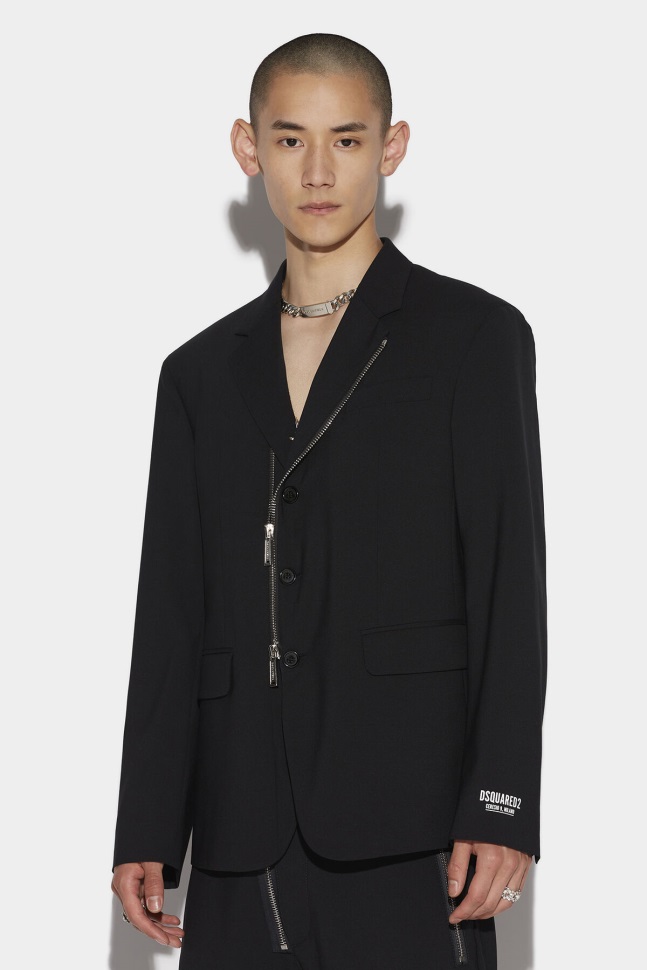 dsquared2_iconic_ceresio_9_zip_blazer.jpg Dsquared2 Iconic Ceresio 9 Zip Blazer - Image 1