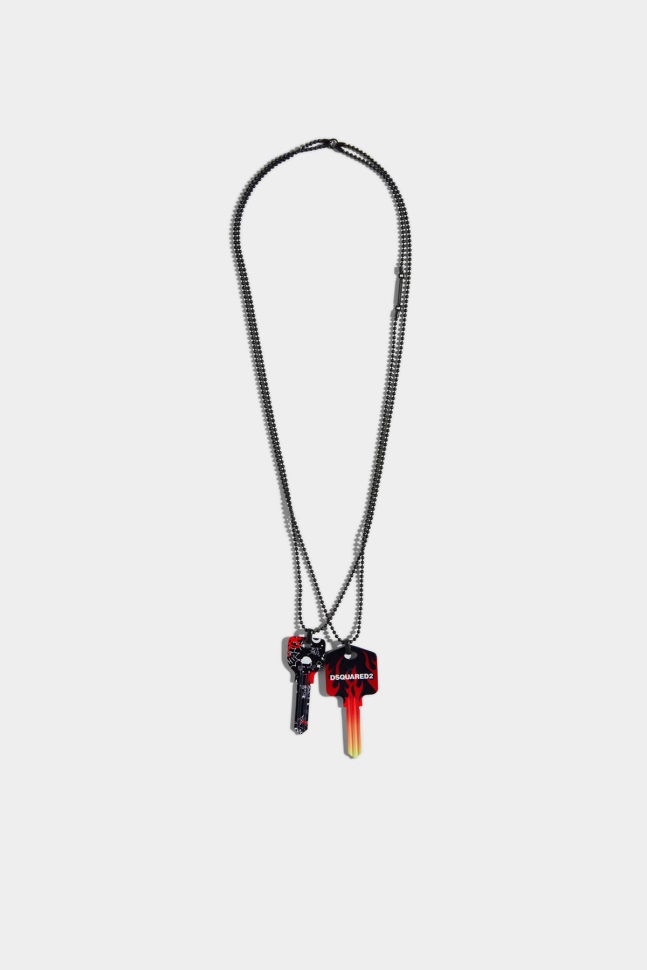 dsquared2_iconic_charms_necklace.jpg Dsquared2 Iconic Charms Necklace - Image 1