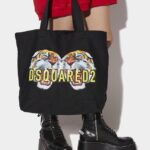 Dsquared2 Iconic Chinese NY Shopping Bag D2 BLACK
