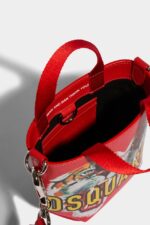 Dsquared2 Iconic Chinese NY Shopping Bag D2 RED - Image 5