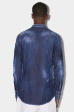 Dsquared2 Iconic Classic Western Shirt NAVY BLUE - Image 2