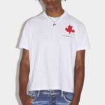 Dsquared2 Iconic Click Leaf Box T-Shirt WHITE