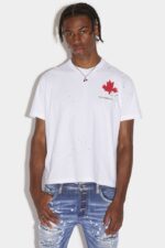 Dsquared2 Iconic Click Leaf Box T-Shirt WHITE