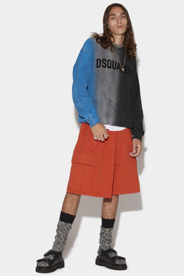 dsquared2_iconic_contrast_stitch_shorts.jpg Dsquared2 Iconic Contrast Stitch Shorts - Image 1